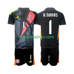 Dječji Treći Golmanski Dres Kostarika Keylor Navas 1 2024 s Kratkih Rukava