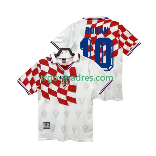 Muški Domaći Dres Hrvatska BOBAN 10 Retro 1998 s Kratkih Rukava Muški Domaći Dres Hrvatska BOBAN 10 Retro 1998 s Kratkih Rukava