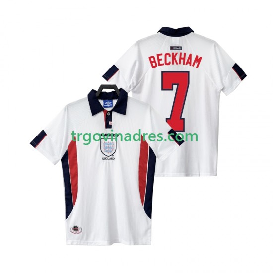 Muški Domaći Dres Engleska BECKHAM 7 Retro 1998 s Kratkih Rukava Muški Domaći Dres Engleska BECKHAM 7 Retro 1998 s Kratkih Rukava
