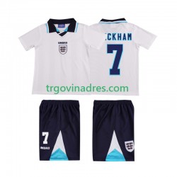 Dječji Domaći Dres Engleska Beckham 7 Retro 1996 s Kratkih Rukava
