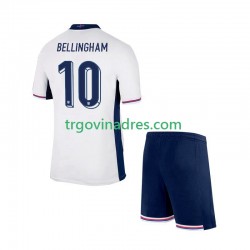 Dječji Domaći Dres Engleska Jude Bellingham 10 Euro 2024 s Kratkih Rukava