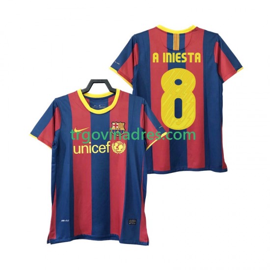 Muški Domaći Dres FC Barcelona A INIESTA 8 Retro 2011 2010 s Kratkih Rukava Muški Domaći Dres FC Barcelona A INIESTA 8 Retro 2011 2010 s Kratkih Rukava