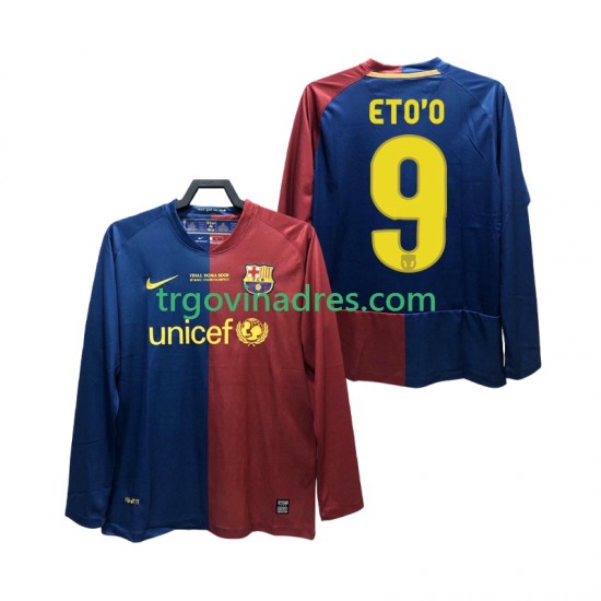 Muški Domaći Dres FC Barcelona ETO O 9 Retro Champions League 2009 2008 s Dugim Rukavima Muški Domaći Dres FC Barcelona ETO O 9 Retro Champions League 2009 2008 s Dugim Rukavima