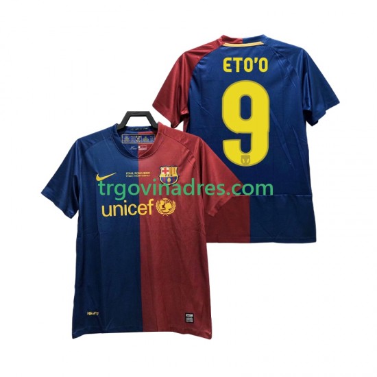 Muški Domaći Dres FC Barcelona ETO O 9 Retro Champions League 2009 2008 s Kratkih Rukava Muški Domaći Dres FC Barcelona ETO O 9 Retro Champions League 2009 2008 s Kratkih Rukava