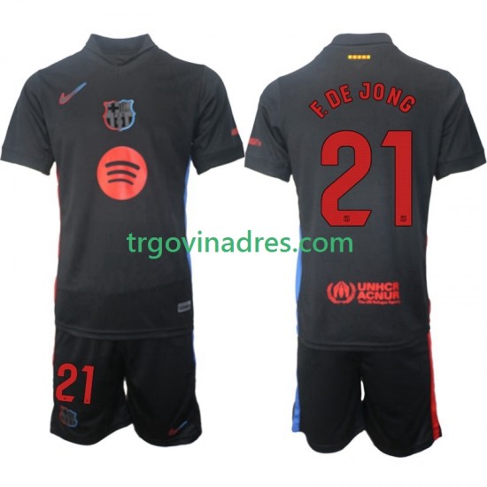 Dječji Gostujući Dres FC Barcelona F DE JONG 21 2024-2025 s Kratkih Rukava Dječji Gostujući Dres FC Barcelona F DE JONG 21 2024-2025 s Kratkih Rukava