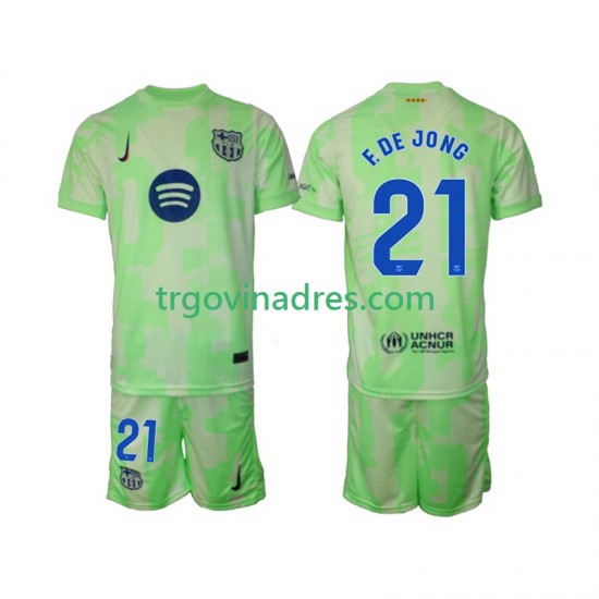 Dječji Treći Dres FC Barcelona F DE JONG 21 2024-2025 s Kratkih Rukava Dječji Treći Dres FC Barcelona F DE JONG 21 2024-2025 s Kratkih Rukava