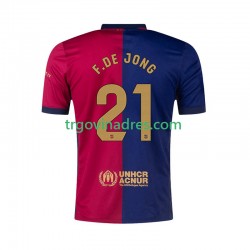 Muški Domaći Dres FC Barcelona F. DE JONG 21 2024-2025 s Kratkih Rukava Muški Domaći Dres FC Barcelona F. DE JONG 21 2024-2025 s Kratkih Rukava