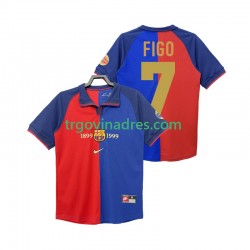 Muški Domaći Dres FC Barcelona FIGO 7 Retro 1990 2000 s Kratkih Rukava Muški Domaći Dres FC Barcelona FIGO 7 Retro 1990 2000 s Kratkih Rukava