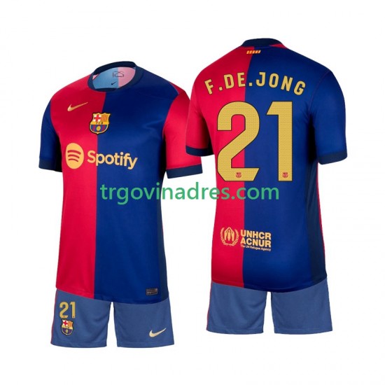 Dječji Domaći Dres FC Barcelona Frenkie de Jong 21 2024-2025 s Kratkih Rukava