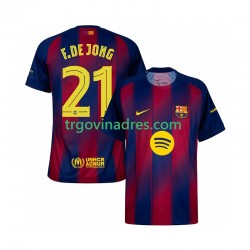 Muški Domaći Dres FC Barcelona Frenkie de Jong 21 Champions League 2025-2026 s Kratkih Rukava