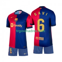 Dječji Domaći Dres FC Barcelona Gavi 6 2024-2025 s Kratkih Rukava Dječji Domaći Dres FC Barcelona Gavi 6 2024-2025 s Kratkih Rukava