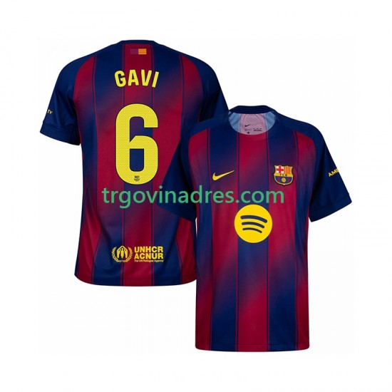Muški Domaći Dres FC Barcelona Gavi 6 2025-2026 s Kratkih Rukava Muški Domaći Dres FC Barcelona Gavi 6 2025-2026 s Kratkih Rukava