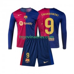 Dječji Domaći Dres FC Barcelona Lewandowski 9 2024-2025 s Dugim Rukavima Dječji Domaći Dres FC Barcelona Lewandowski 9 2024-2025 s Dugim Rukavima