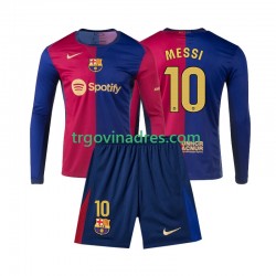 Dječji Domaći Dres FC Barcelona Lionel Messi 10 2024-2025 s Dugim Rukavima Dječji Domaći Dres FC Barcelona Lionel Messi 10 2024-2025 s Dugim Rukavima