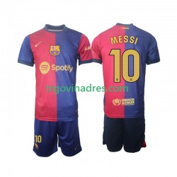 Dječji Domaći Dres FC Barcelona Lionel Messi 10 2024-2025 s Kratkih Rukava Dječji Domaći Dres FC Barcelona Lionel Messi 10 2024-2025 s Kratkih Rukava