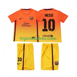Dječji Gostujući Dres FC Barcelona Lionel Messi 10 Retro 2012 2013 s Kratkih Rukava Dječji Gostujući Dres FC Barcelona Lionel Messi 10 Retro 2012 2013 s Kratkih Rukava