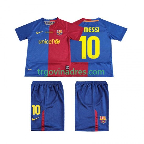 Dječji Domaći Dres FC Barcelona Lionel Messi 10 Retro Champions League 2009 2008 s Kratkih Rukava Dječji Domaći Dres FC Barcelona Lionel Messi 10 Retro Champions League 2009 2008 s Kratkih Rukava