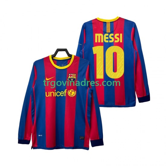 Muški Domaći Dres FC Barcelona Lionel Messi 10 Retro 2011 2010 s Dugim Rukavima Muški Domaći Dres FC Barcelona Lionel Messi 10 Retro 2011 2010 s Dugim Rukavima