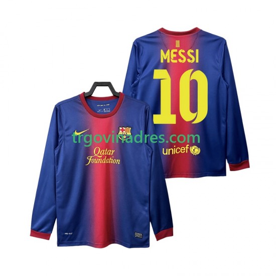 Muški Domaći Dres FC Barcelona Lionel Messi 10 Retro 2012 2013 s Dugim Rukavima Muški Domaći Dres FC Barcelona Lionel Messi 10 Retro 2012 2013 s Dugim Rukavima