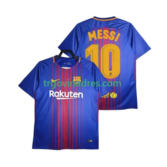 Muški Domaći Dres FC Barcelona Lionel Messi 10 Retro 2017-2018 s Kratkih Rukava Muški Domaći Dres FC Barcelona Lionel Messi 10 Retro 2017-2018 s Kratkih Rukava