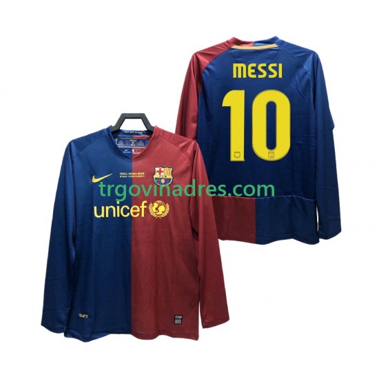 Muški Domaći Dres FC Barcelona Lionel Messi 10 Retro Champions League 2009 2008 s Dugim Rukavima Muški Domaći Dres FC Barcelona Lionel Messi 10 Retro Champions League 2009 2008 s Dugim Rukavima