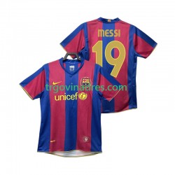 Muški Domaći Dres FC Barcelona Lionel Messi 19 Retro 2007 2008 s Kratkih Rukava Muški Domaći Dres FC Barcelona Lionel Messi 19 Retro 2007 2008 s Kratkih Rukava