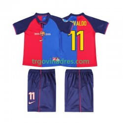 Dječji Domaći Dres FC Barcelona RIVALDO 11 Retro 2000 1999 s Kratkih Rukava Dječji Domaći Dres FC Barcelona RIVALDO 11 Retro 2000 1999 s Kratkih Rukava