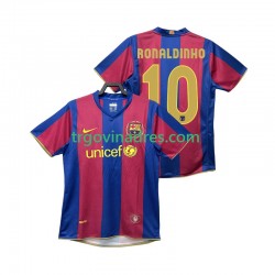 Muški Domaći Dres FC Barcelona RONALDINHO 10 Retro 2007 2008 s Kratkih Rukava Muški Domaći Dres FC Barcelona RONALDINHO 10 Retro 2007 2008 s Kratkih Rukava