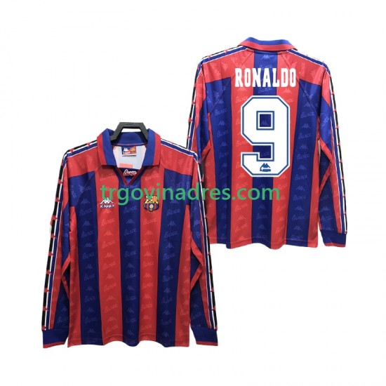 Muški Domaći Dres FC Barcelona RONALDO 9 Retro 1996 1997 s Dugim Rukavima Muški Domaći Dres FC Barcelona RONALDO 9 Retro 1996 1997 s Dugim Rukavima