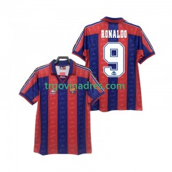 Muški Domaći Dres FC Barcelona RONALDO 9 Retro 1996 1997 s Kratkih Rukava Muški Domaći Dres FC Barcelona RONALDO 9 Retro 1996 1997 s Kratkih Rukava