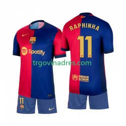 Dječji Domaći Dres FC Barcelona Raphinha 11 2024-2025 s Kratkih Rukava Dječji Domaći Dres FC Barcelona Raphinha 11 2024-2025 s Kratkih Rukava