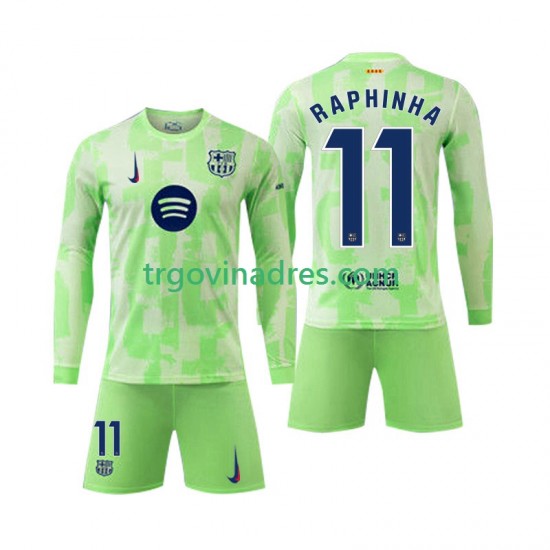 Dječji Treći Dres FC Barcelona Raphinha 11 2024-2025 s Dugim Rukavima Dječji Treći Dres FC Barcelona Raphinha 11 2024-2025 s Dugim Rukavima