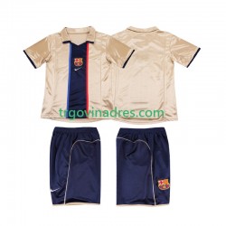Dječji Gostujući Dres FC Barcelona Retro 2001 2002 s Kratkih Rukava Dječji Gostujući Dres FC Barcelona Retro 2001 2002 s Kratkih Rukava
