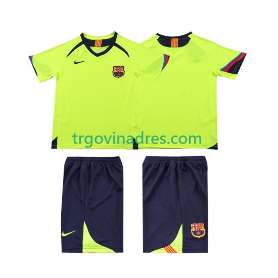 Dječji Gostujući Dres FC Barcelona Retro 2005 2006 s Kratkih Rukava Dječji Gostujući Dres FC Barcelona Retro 2005 2006 s Kratkih Rukava