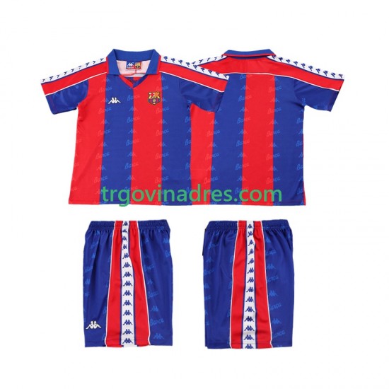 Dječji Domaći Dres FC Barcelona Retro 1992 1995 s Kratkih Rukava Dječji Domaći Dres FC Barcelona Retro 1992 1995 s Kratkih Rukava