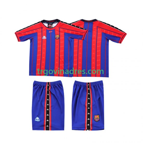 Dječji Domaći Dres FC Barcelona Retro 1997 1998 s Kratkih Rukava Dječji Domaći Dres FC Barcelona Retro 1997 1998 s Kratkih Rukava