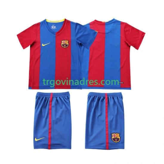 Dječji Domaći Dres FC Barcelona Retro 2007 2006 s Kratkih Rukava Dječji Domaći Dres FC Barcelona Retro 2007 2006 s Kratkih Rukava