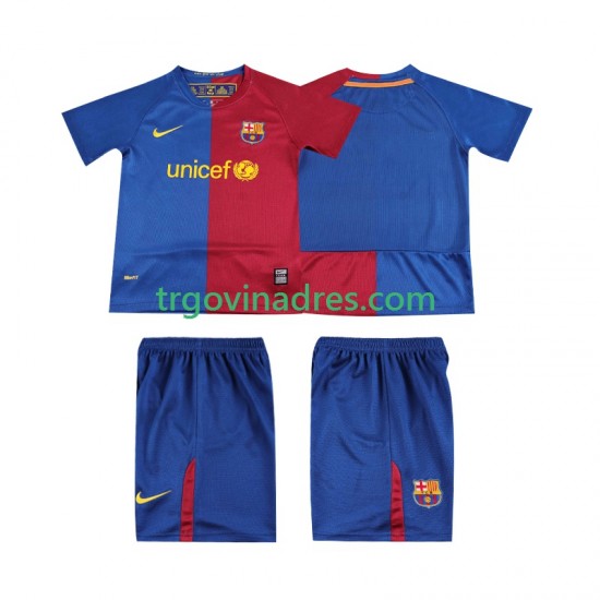 Dječji Domaći Dres FC Barcelona Retro 2009 2008 s Kratkih Rukava Dječji Domaći Dres FC Barcelona Retro 2009 2008 s Kratkih Rukava