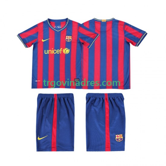 Dječji Domaći Dres FC Barcelona Retro 2009 2010 s Kratkih Rukava Dječji Domaći Dres FC Barcelona Retro 2009 2010 s Kratkih Rukava
