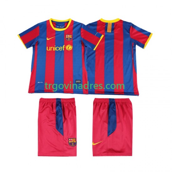 Dječji Domaći Dres FC Barcelona Retro 2011 2010 s Kratkih Rukava Dječji Domaći Dres FC Barcelona Retro 2011 2010 s Kratkih Rukava