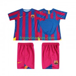 Dječji Domaći Dres FC Barcelona Retro Champions League 2005 2006 s Kratkih Rukava Dječji Domaći Dres FC Barcelona Retro Champions League 2005 2006 s Kratkih Rukava
