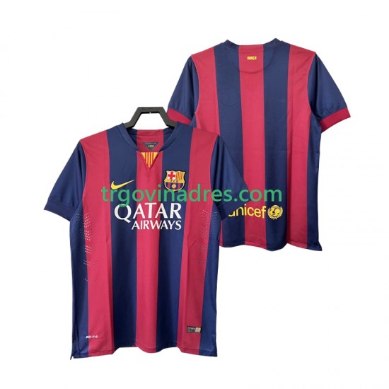 Muški Domaći Dres FC Barcelona Retro 2014 2015 s Kratkih Rukava Muški Domaći Dres FC Barcelona Retro 2014 2015 s Kratkih Rukava