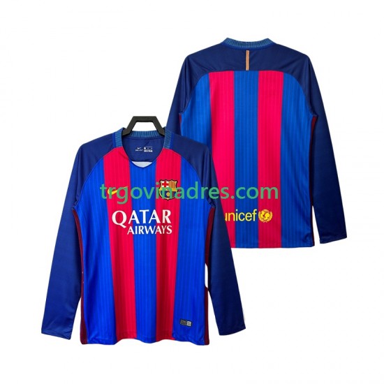 Muški Domaći Dres FC Barcelona Retro 2016 2017 s Dugim Rukavima