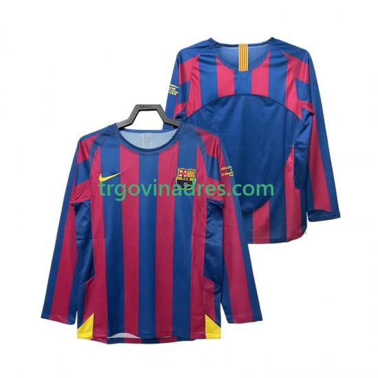 Muški Domaći Dres FC Barcelona Retro Champions League 2005 2006 s Dugim Rukavima Muški Domaći Dres FC Barcelona Retro Champions League 2005 2006 s Dugim Rukavima