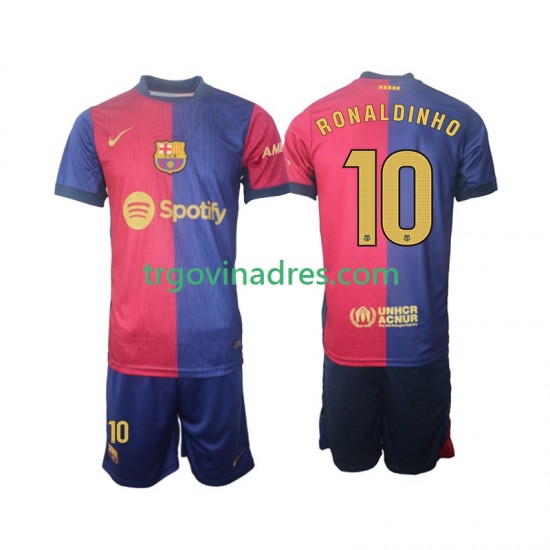 Dječji Domaći Dres FC Barcelona Ronaldinho 10 2024-2025 s Dugim Rukavima Dječji Domaći Dres FC Barcelona Ronaldinho 10 2024-2025 s Dugim Rukavima