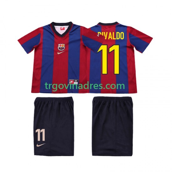 Dječji Domaći Dres FC Barcelona Ronaldo 11 Retro 1998 1999 s Kratkih Rukava Dječji Domaći Dres FC Barcelona Ronaldo 11 Retro 1998 1999 s Kratkih Rukava