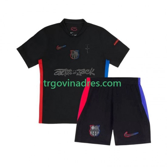 Dječji Gostujući Dres FC Barcelona TRAVIS SCOTT 2024-2025 s Kratkih Rukava Dječji Gostujući Dres FC Barcelona TRAVIS SCOTT 2024-2025 s Kratkih Rukava