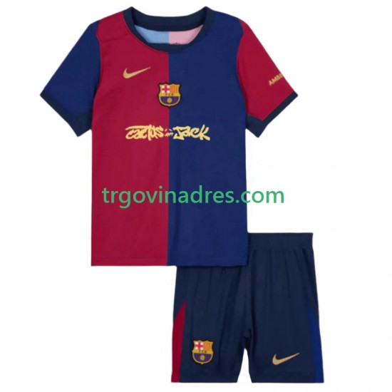 Dječji Domaći Dres FC Barcelona TRAVIS SCOTT 2024-2025 s Kratkih Rukava Dječji Domaći Dres FC Barcelona TRAVIS SCOTT 2024-2025 s Kratkih Rukava
