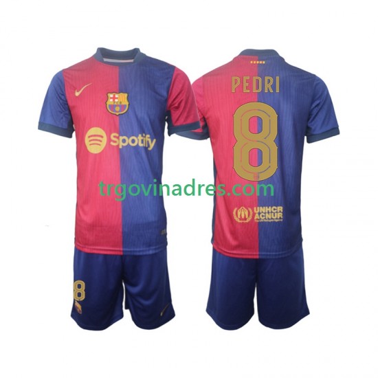Dječji Domaći Dres FC Barcelona UCL Font PEDRI 8 2024-2025 s Kratkih Rukava Dječji Domaći Dres FC Barcelona UCL Font PEDRI 8 2024-2025 s Kratkih Rukava