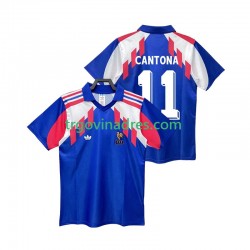 Muški Domaći Dres Francuska CANTONA 11 Retro 1990 s Kratkih Rukava Muški Domaći Dres Francuska CANTONA 11 Retro 1990 s Kratkih Rukava
